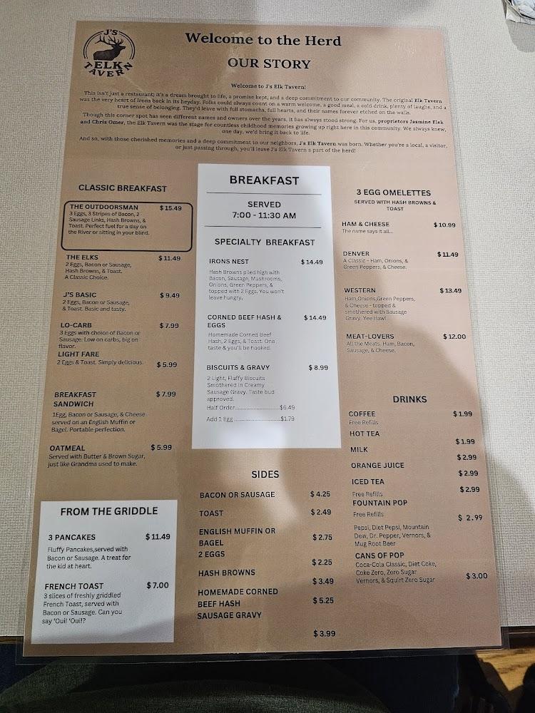 J's Elk Tavern Menu image 3