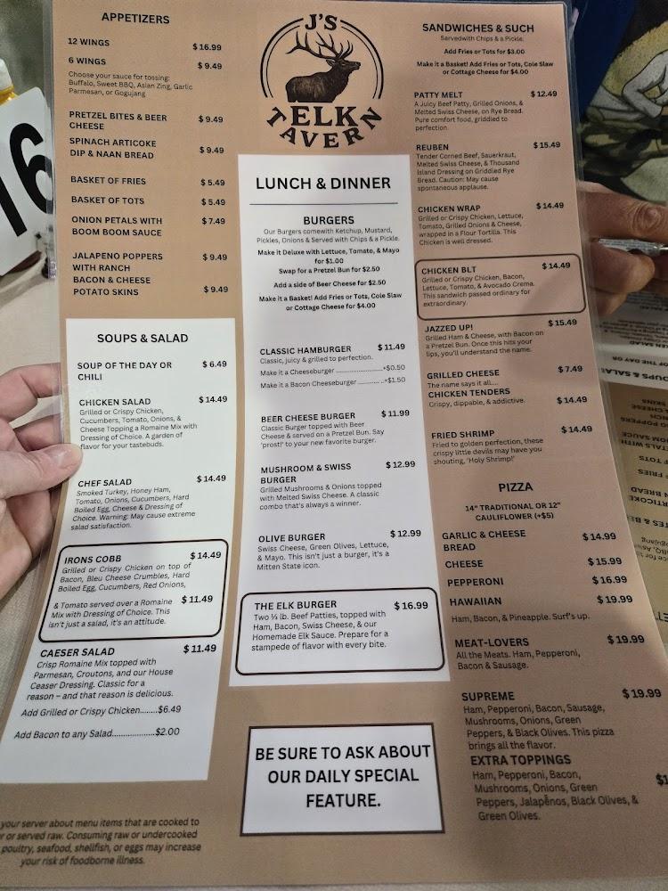 J's Elk Tavern Menu image 4